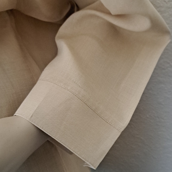 Elegant Beige Women's Blouse Linen - Picture 6 of 6